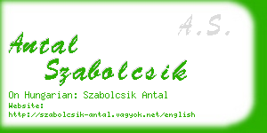 antal szabolcsik business card